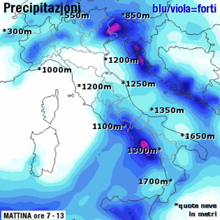 SCATTA L'ALLERTA METEO: IN ARRIVO LA TEMPESTA DI NATALE - 21/12/2013