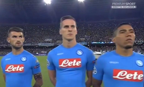 L'URLO ''THE CHAMPIONS'' FA TREMARE IL SAN PAOLO: LA REAZIONE DI MILIK E TUTTA DA VEDERE - VIDEO - 28/09/2016