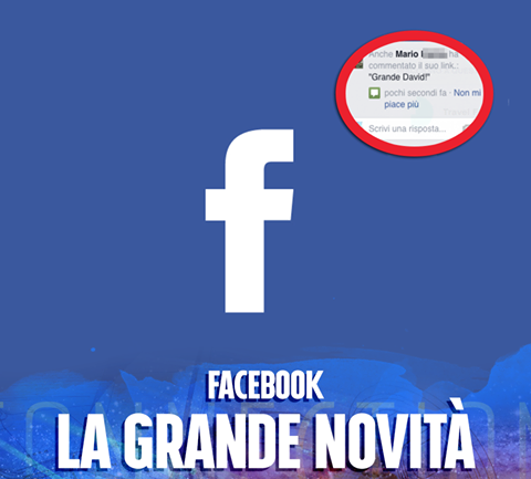 FACEBOOK INTRODUCE UNA GRANDE NOVITA': ECCO COSA POTRETE FARE - 01/05/2016