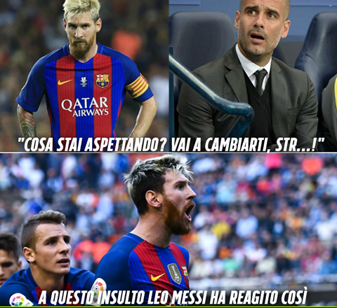 ''COSA STAI ASPETTANDO? VAI A CAMBIARTI STR...'' GUARDIOLA LO INSULTA IN CITY E BARCELLONA: ECCO LA REAZIONE DI MESSI - 03/11/2016