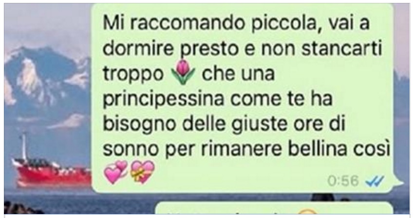 MANDA UN MESSAGGIO DI BUONANOTTE ALLA FIDANZATA, MA... - 21/11/2016