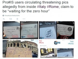 IMMAGINI SHOCK: ''SIAMO TRA VOI''. A ROMA E MILANO FOTO FIRMATE ISIS - 27/04/2015