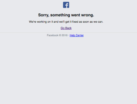 FACEBOOK DOWN: ECCO CHE COSA STA SUCCEDENDO - 22/09/2016