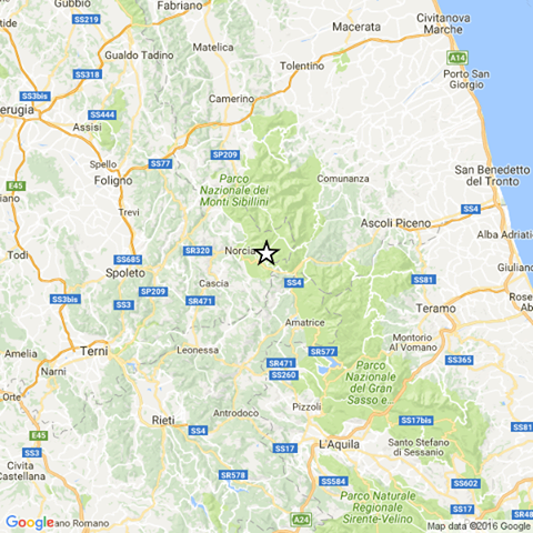 TERREMOTO NEL CENTRO ITALIA: FORTISSIMA SCOSSA E GENTE IN STRADA - ECCO LE ZONE COLPITE - 16/10/2016