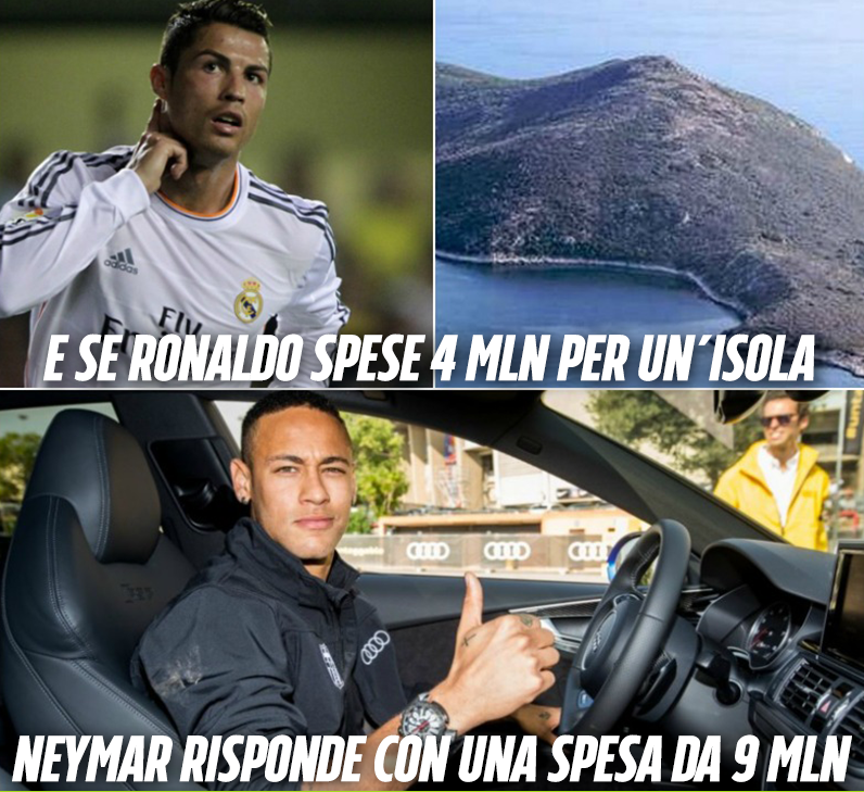 PER LA PAZZA CIFRA DI 9 MILIONI DI EURO: ALTRO CHE RONALDO - L'ACQUISTO FOLLE E' DI NEYMAR - 29/10/2016