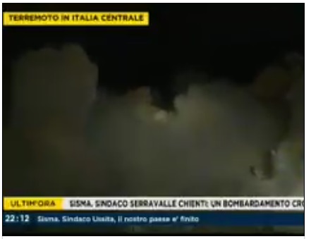 TERREMOTO NEL CENTRO ITALIA, UMBRIA: IL CROLLO IN DIRETTA DI UNA CHIESA - 26/10/2016