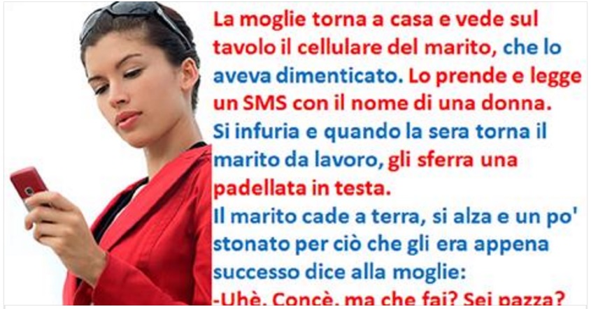 LA MOGLIE TROVA IL CELLULARE DEEL MARITO... - 23/01/2017