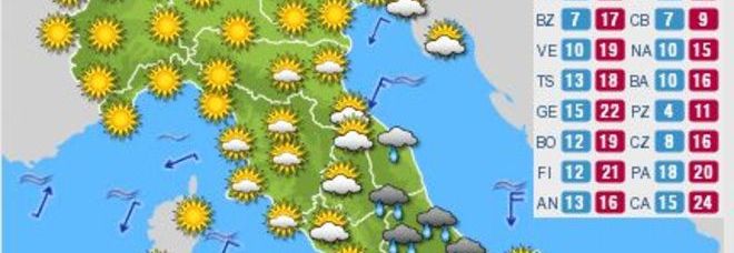 ADDIO ESTATE CON ATTILA, NEL WEEK END TORNA IL SOLE MA LE TEMPERATURE RESTANO BASSE - PREVISIONI - 24/10/2014