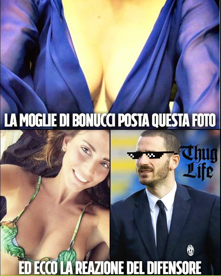 LADY BONUCCI POSTA QUESTA FOTO SUI SOCIAL, LA REAZIONE DEL MARITO E' SPIAZZANTE: CHISSA' COME L'AVRA' PRESA LEI - 13/02/2017