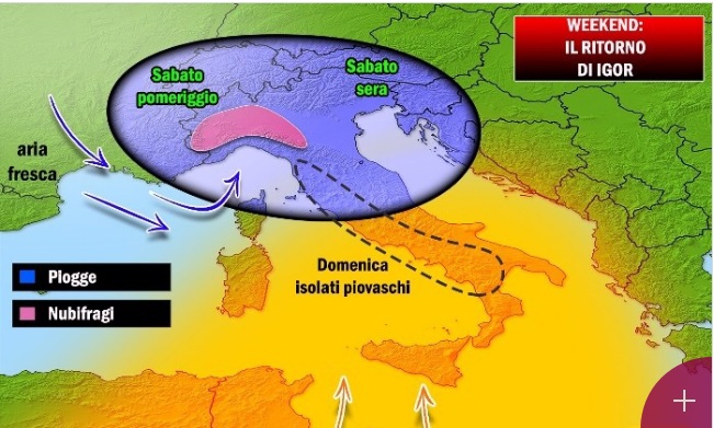 METEO - ARRIVA IL VORTICE ''IGOR'' E SI STA ABBATTENDO SULL'ITALIA: ECCO LE REGIONI PIU' COLPITE - 05/05/2017