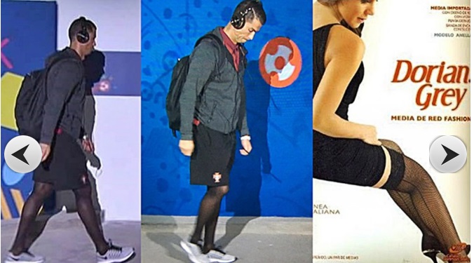 CRISTIANO RONALDO INDOSSA LE CALZE DA DONNA: IL WEB SI SCATENA ED ECCO COSA ACCADE - 21/06/2016