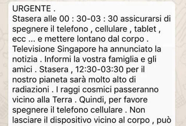 IMPORTANTE - STANOTTE DALLE ORE 00:30 FINO ALLE 03:30 ASSICURARSI CHE IL CELLULARE SIA SPENTO: LA NOTIZIA ARRIVA DALLA TV - 04/05/2017