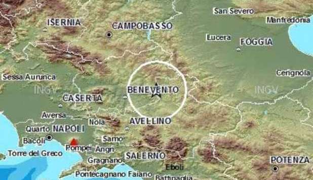 NOTIZIA FLASH: SCOSSA DI TERREMOTO TRA AVELLINO E BENEVENTO - 16/02/2013