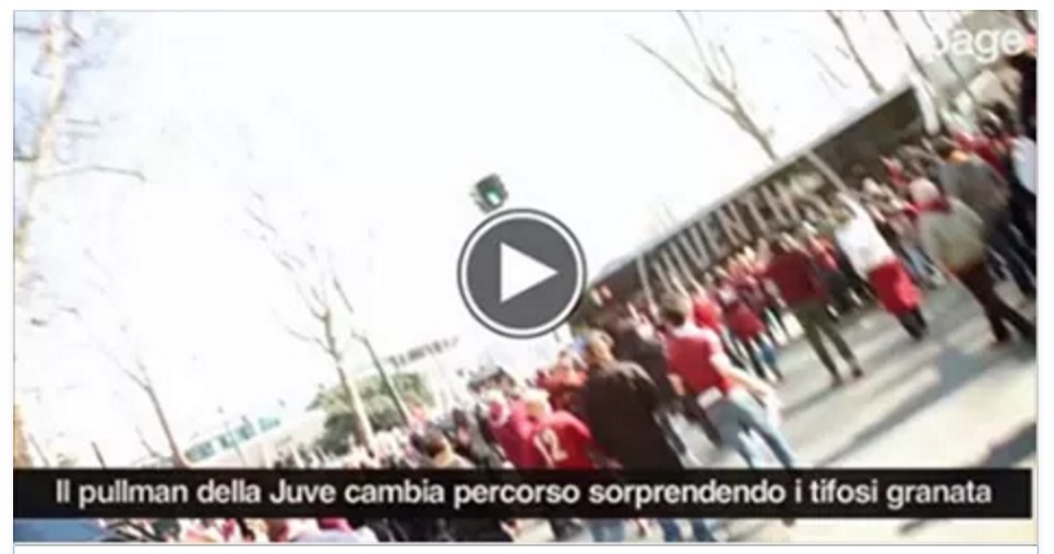 TORINO-JUVE, AGGREDITO IL PULLMAN DELLA JUVE ALL'ESTERNO DELL'OLIMPICO - 20/03/2016