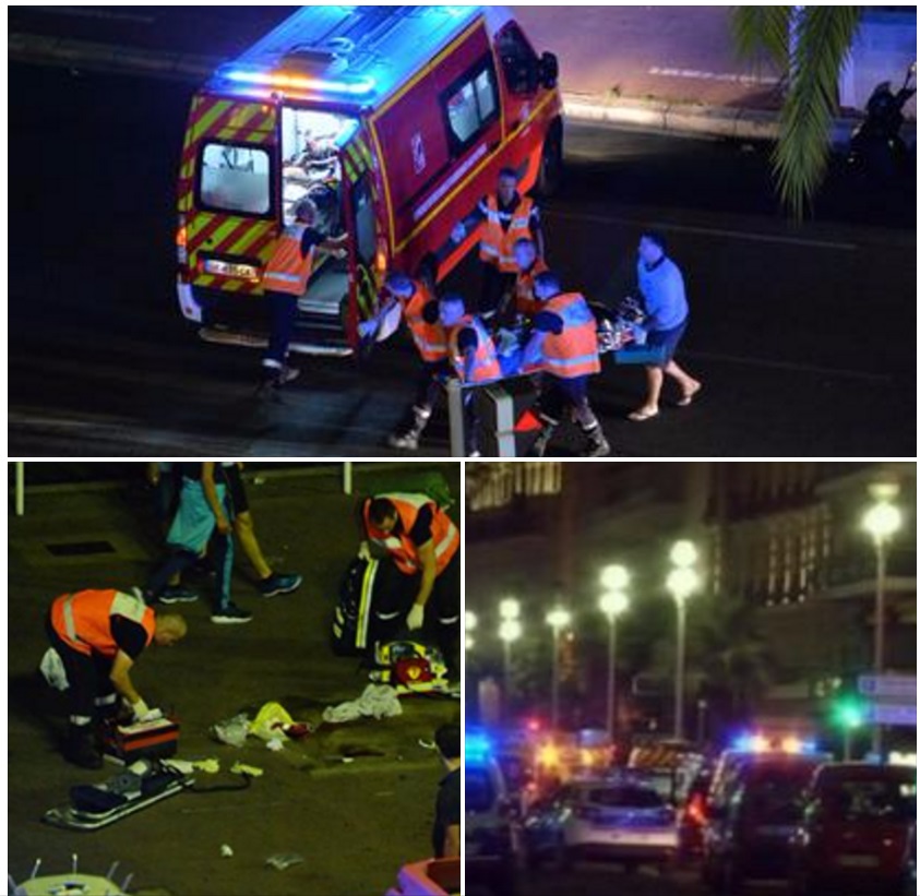 ATTENTATO A NIZZA - CAMION LANCIATO A 80 KM/H SULLA FOLLA: GENTE STRITOLATA. 'A BORDO GRANATE E ARMI' - 15/07/2016