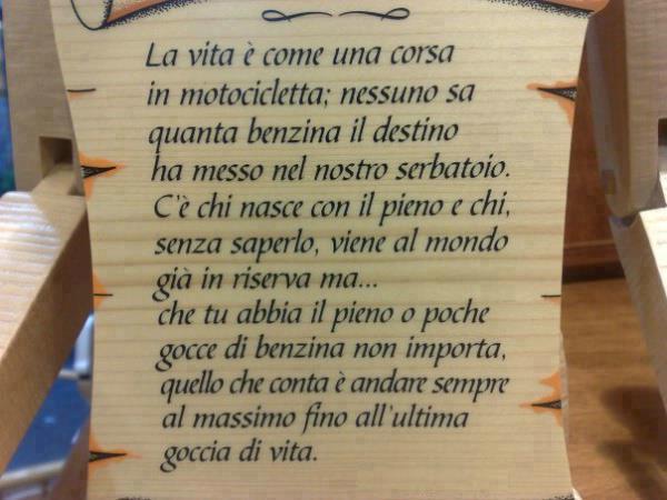 A VITA E' COME 'NA CORSA IN MOTOCICLETTA !! - 31/12/2012