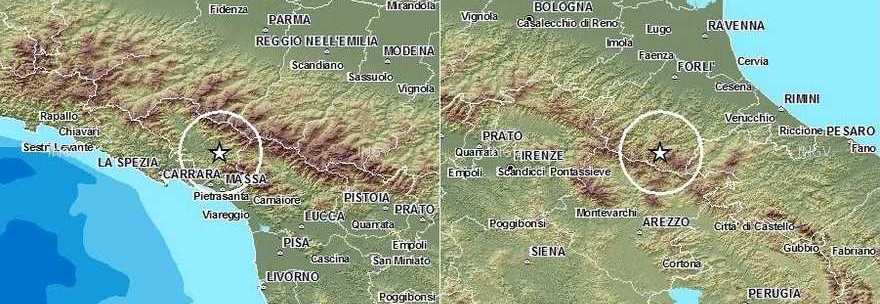 LUNIGIANA, DUE FORTI SCOSSE ALL'ALBA. PAURA TRA LA GENTE - 12/07/2013