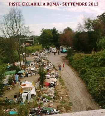 La pista ciclabile che non c'è più. Magliana, tutta nomadi e discariche - 17/09/2013