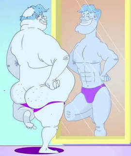 ER MARITO NUDO, SE COMPLIMENTA ALLO SPECCHIO: - 03/03/2012