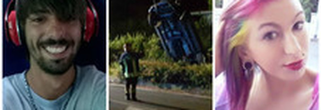 ROMA - AUTO TRAVOLGE UNO SCOOTER SULL'AURELIA MORTI DUE GIOVANI VENTENNI - 28/06/2016