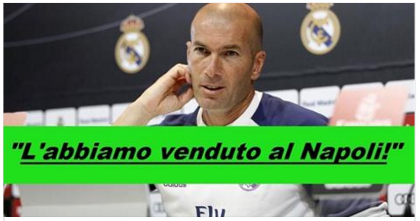 SKY - ZIDANE QUASI IN LACRIME: ''L'ABBIAMO GIA' VENDUTO AL NAPOLI DI DE LAURENTIIS, ORMAI E' TROPPO TARDI'' - 13/01/2017
