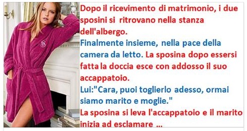 L'ACCAPPATOIO DELLA GIOVANE SPOSINA.... - 06/03/2017