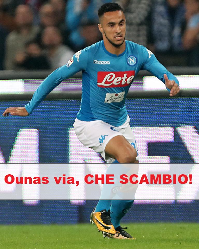 OUNAS ADDIO A TITOLO DEFINITIVO: ARRIVA LO SCAMBIO CLAMOROSO - SARRI LO BOCCIA, ADL LO CEDE E COMPRA LUI - 06/12/2017