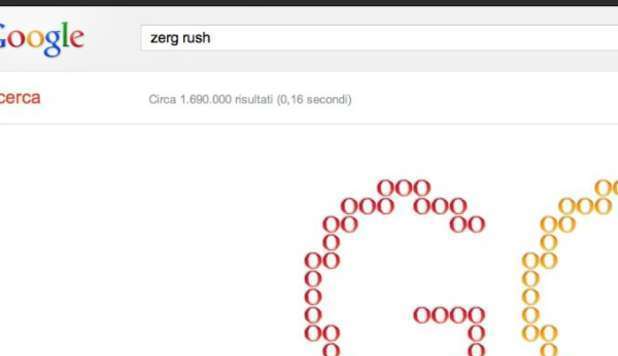 GOOGLE, DIGITI 'ZERG RUSH' ED ECCO COMPARIRE IL GIOCO NASCOSTO - 18/09/2012