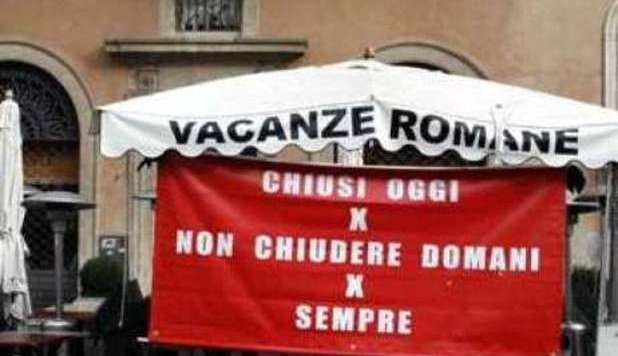 ROMA, BAR E RISTORANTI CHIUSI IN CENTRO PER PROTESTA CONTRO LE NUOVE REGOLE - 06/11/2012