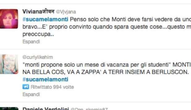 'SOLO UN MESE DI VACANZE A SCUOLA', SU TWITTER STUDENTI FURIOSI CON MONTI - 29/01/2013