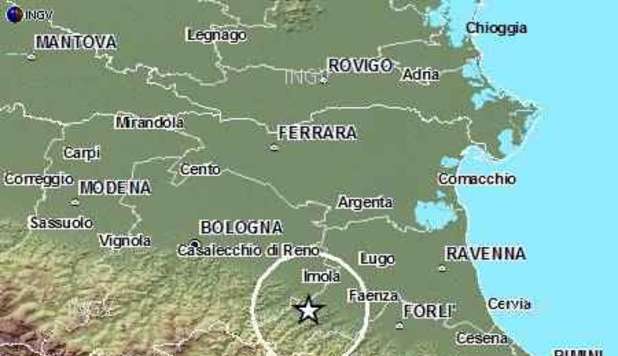 TERREMOTO IN NOTTATA TRA BOLOGNA E RAVENNA DI MAGNITUDO - 06/02/2013