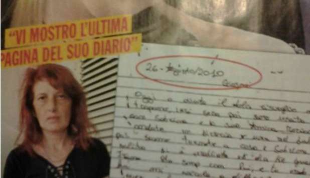 SARAH, LA MADRE MOSTRA IL DIARIO: 'PARLA DELLA LITE CON SABRINA' - FOTO - 28/03/2013