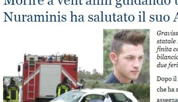 MUORE IN AUTO A 20 ANNI, SCIACALLI GLI RUBANO LO STIPENDIO. LA MADRE SU FB: 'SENZA CUORE' - FOTO - 08/04/2013