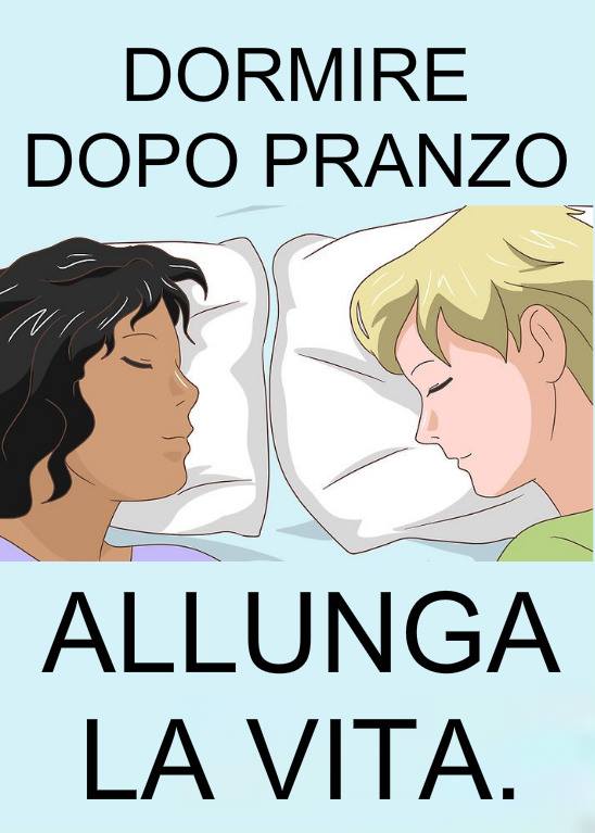 DORMIRE DOPO PRANZO ALLUNGA LA VITA: ECCO IL PERCHE' - 15/11/2017