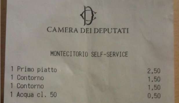 GRILLINI ALLA MENSA DELLA CAMERA, 6 EURO PER UN PRANZO. 'PREZZI GIUSTI?' - 14/03/2013