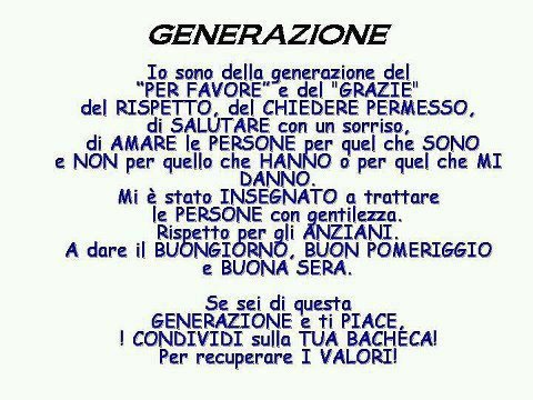 SO' GENERAZIONI DIVERSE !! - 30/10/2012