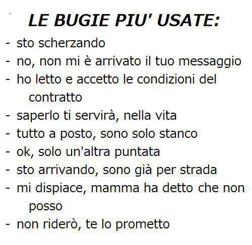 SO' LE PIU' USATE !! - 20/11/2012