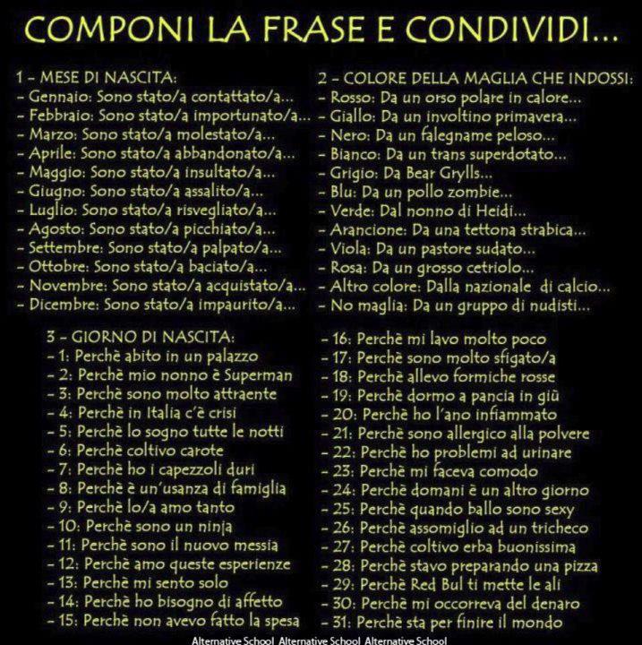COMPONI 'A TUA FRASE E CONDIVIDI !! - 20/05/2012