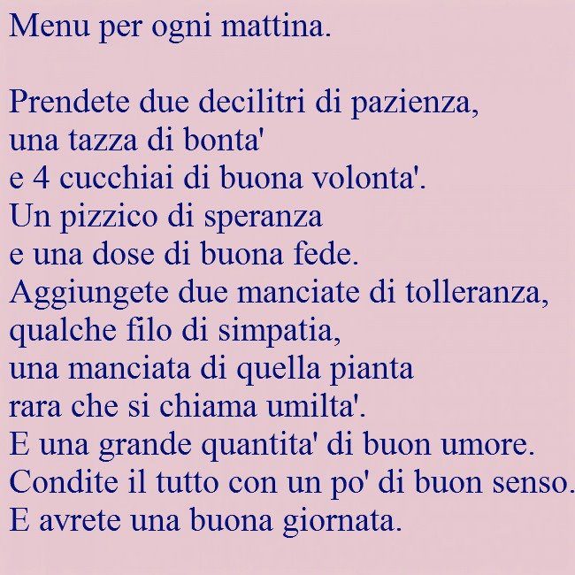 ER MENU' PE' OGNI MATTINA !! - 17/06/2012
