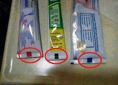 DENTIFRICIO: COSA SIGNIFICANO I QUADRATI COLORATI SULLE CONFEZIONI? - 07/04/2015