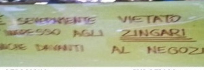 ''SEVERAMENTE VIETATO L'INGRESSO AGLI ZINGARI''. IL CARTELLO CHOC DAL PANETTIERE A ROMA - FOTO - 31/03/2014
