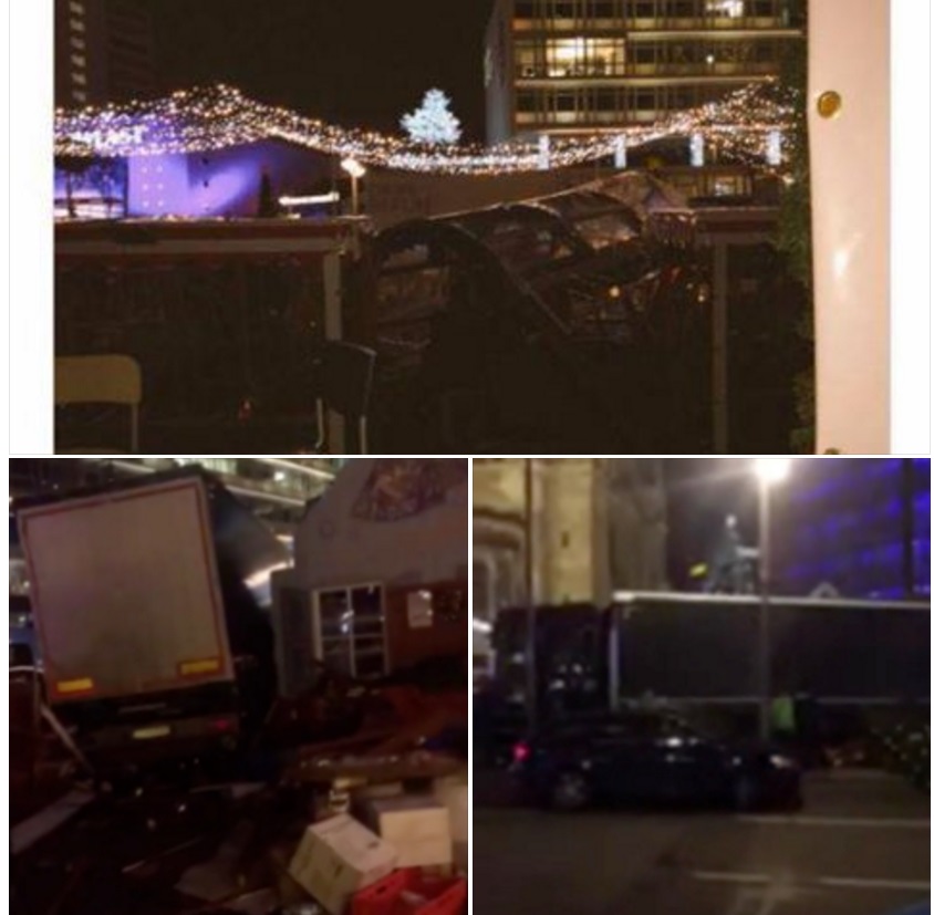 L'EUROPA RIPIOMBA NELL'INCUBO: CAMION SULLA FOLLA NEL MERCATO DI NATALE - ALMENO UNA VITTIMA - 19/12/2016