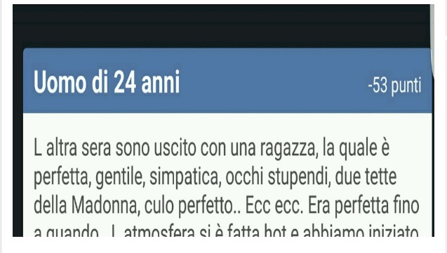 L'ALTRA SERA SONO USCITO CON UNA RAGAZZA: ''TUTTO BENE FINO A QUANDO...'' - 09/05/2016