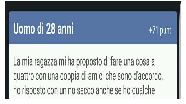 LA MIA RAGAZZA MI HA PROPOSTO UNA COSA IN 4 CON UNA COPPIA DI AMICI... - 11/05/2016