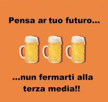 PENSA AR TUO FUTURO...NUN TE FERMA' ALLA TERZA MEDIA !! - 08/03/2012