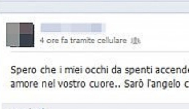 17ENNE SUICIDA PER AMORE.  L'EX SU FB: 'NON TI DIMENTICHERÒ MAI' - FOTO - 09/03/2013