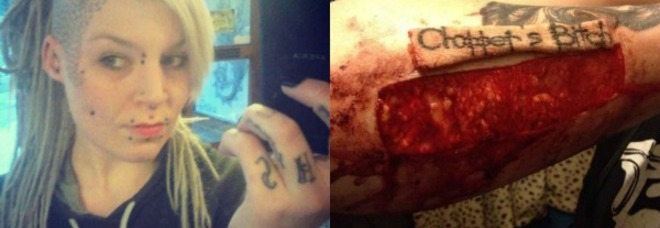 TRADITA E INGANNATA DALL'EX, 'TAGLIA' IL TATTOO COL SUO NOME E GLI SPEDISCE LA PELLE - 15/02/2014