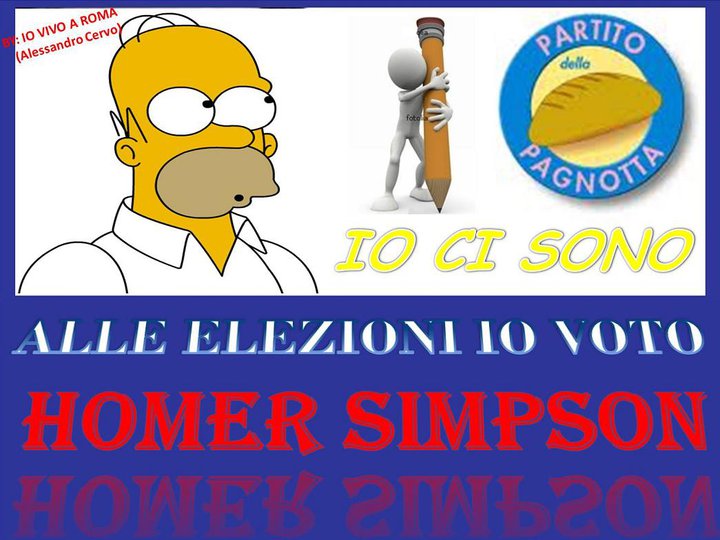 ALLE PROSSIME ELEZIONI, IO VOTO... HOMER SIMPSON !! - 04/03/2012