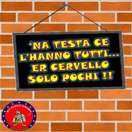 ‘NA TESTA CE L’HANNO TUTTI… ER CERVELLO SOLO POCHI !! - 03/04/2012