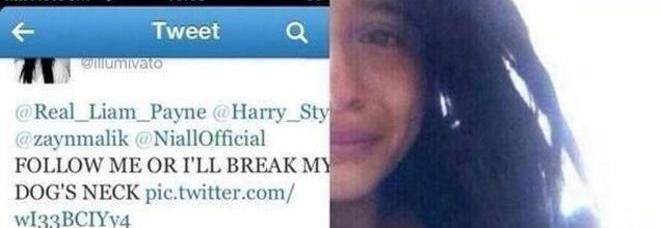 LA FAN AGLI ONE DIRECTION: ''SEGUITEMI O UCCIDO IL CANE''. POI LO FA SUL SERIO -FOTO - 13/09/2013
